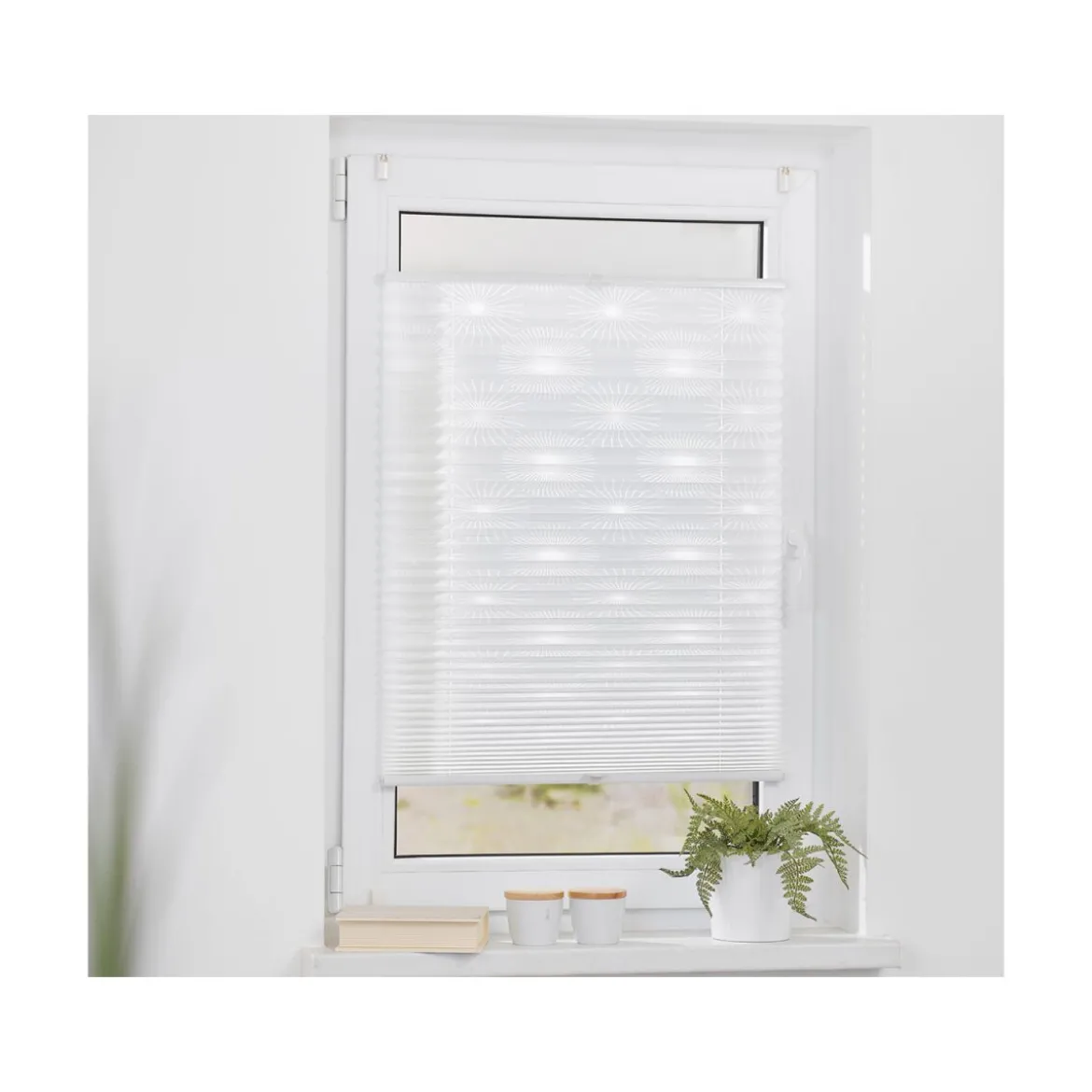 Lichtblick Plissee Klemmfix, ohne Bohren, verspannt, blickdicht, ab 45 x 130 cm - B-Ware