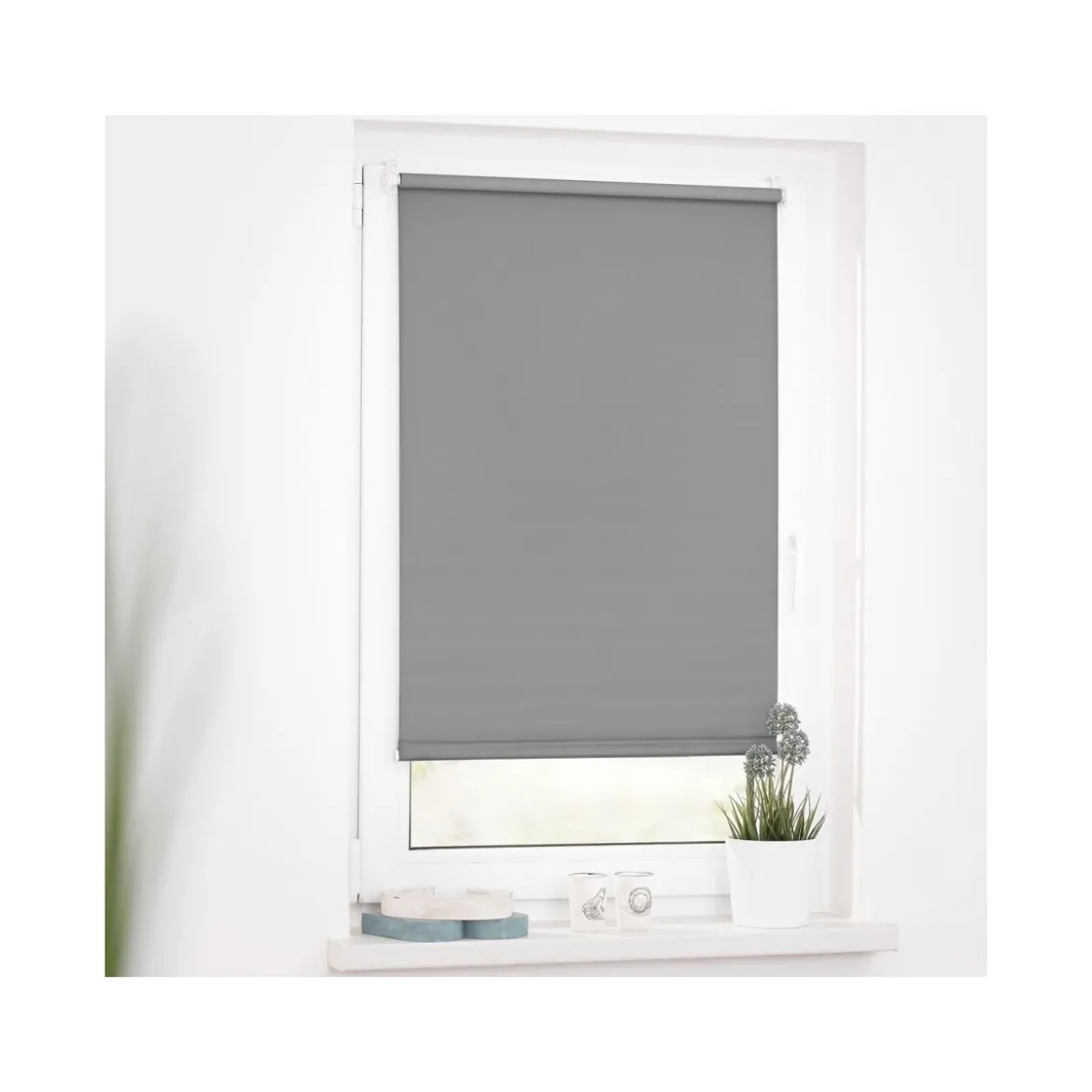 Lichtblick Rollo Klemmfix, ohne Bohren, verspannt, Verdunkelung, ab 45 x 150 cm - B-Ware