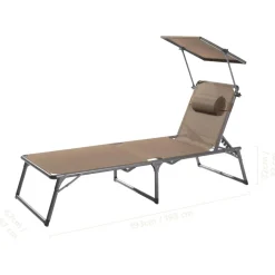 LIVARNO® Alu-Dreibeinliege »Houston«, taupe - B-Ware