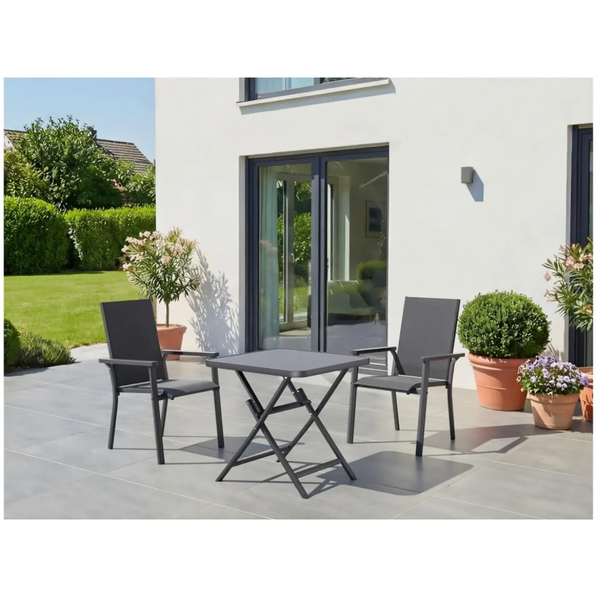 LIVARNO® Alu-Glastisch »Houston / Toronto«, 70 x 70 x 70 cm - B-Ware