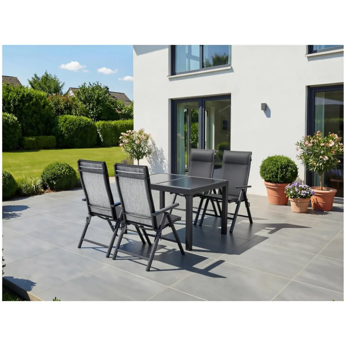 LIVARNO® Alu-Klappsessel »Houston« hellgrau-meliert, 2 Stück - B-Ware