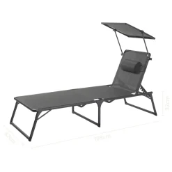 LIVARNO® Aluminium-Sonnenliege Houston, grau - B-Ware