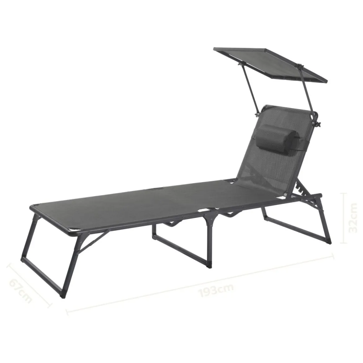 LIVARNO® Aluminium-Sonnenliege Houston, grau - B-Ware