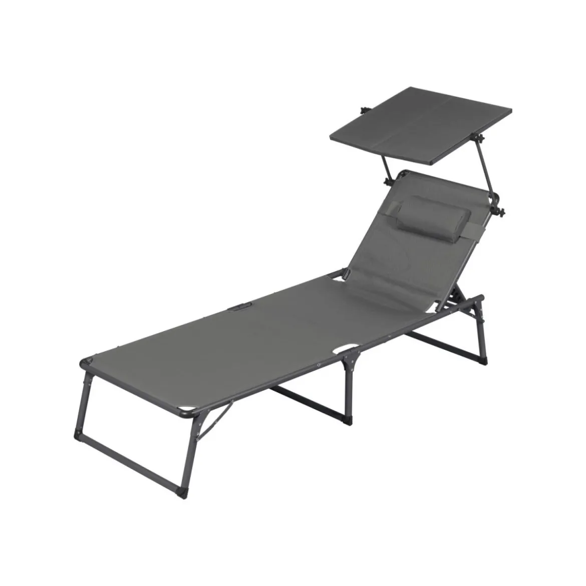 LIVARNO® Aluminium-Sonnenliege Houston, grau - B-Ware