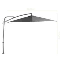 LIVARNO® Ampelschirm, anthrazit - B-Ware