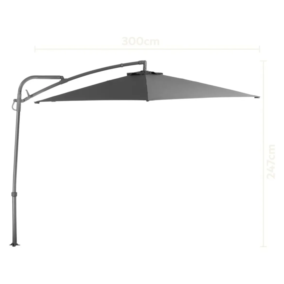 LIVARNO® Ampelschirm, anthrazit - B-Ware