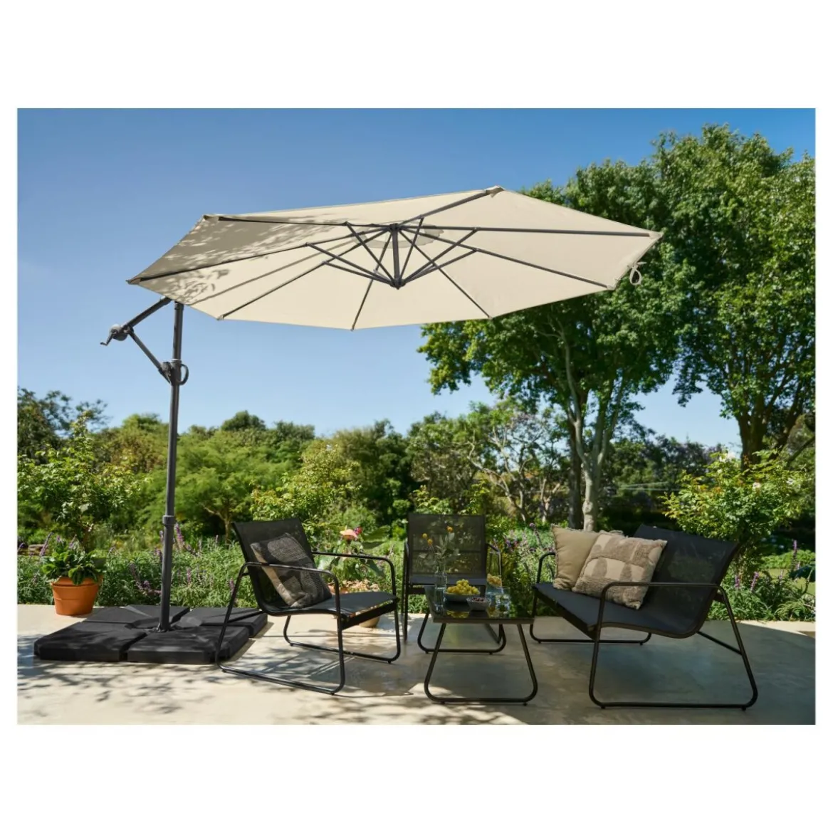 LIVARNO® Ampelschirm, UPF 80 - B-Ware Transportschaden Kosmetisch