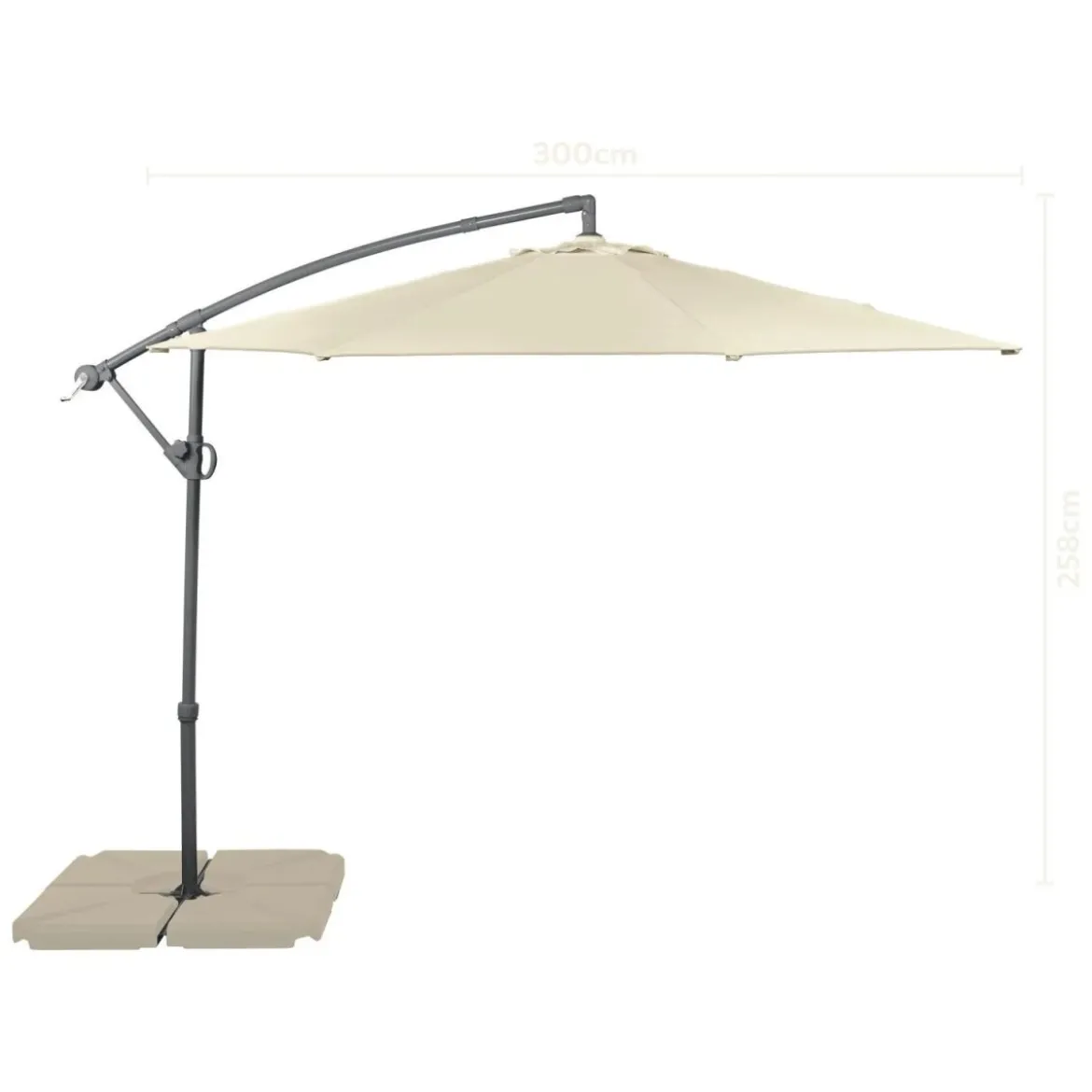 LIVARNO® Ampelschirm, UPF 80 - B-Ware Transportschaden Kosmetisch