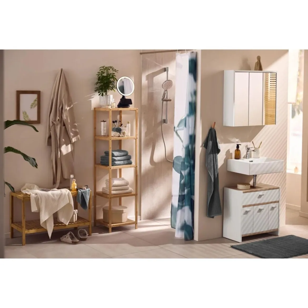 LIVARNO® Aufbewahrungsregal, aus Bambus, braun - B-Ware sehr gut