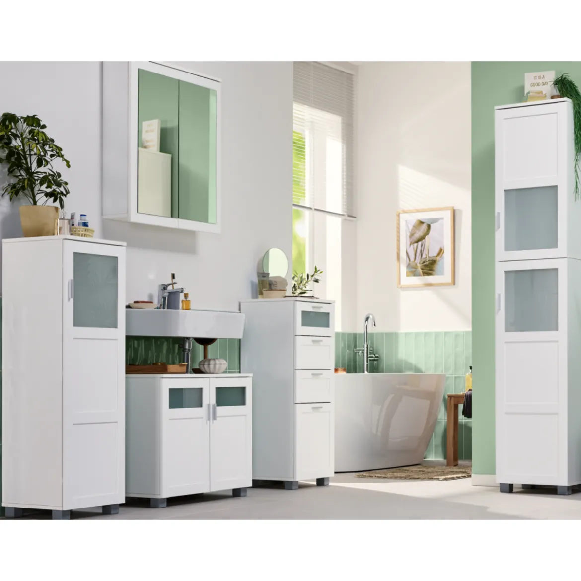 LIVARNO® Bad-Hochschrank Basel, weiß - B-Ware