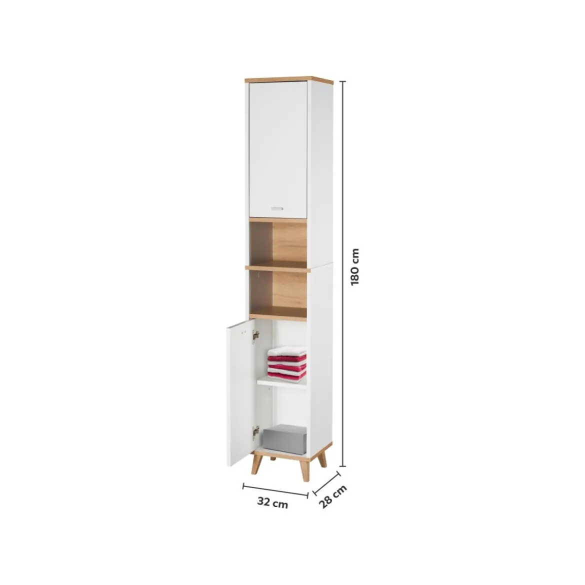 LIVARNO® Bad-Hochschrank Corfu, weiß - B-Ware