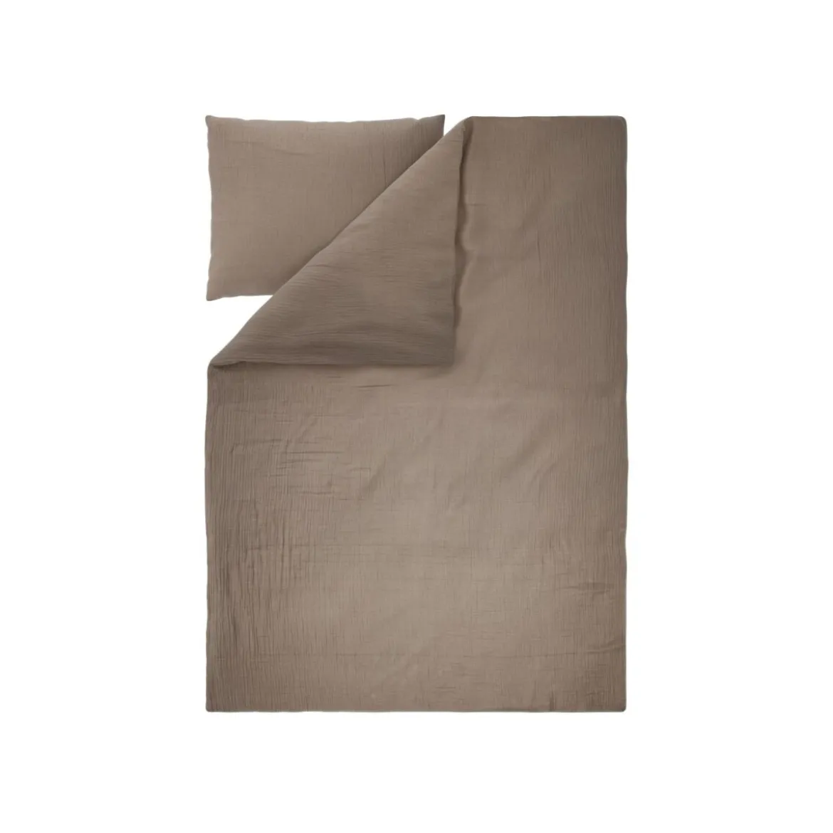 LIVARNO ® Bettwäsche Musselin, 140 x 200 cm, braun - B-Ware neuwertig