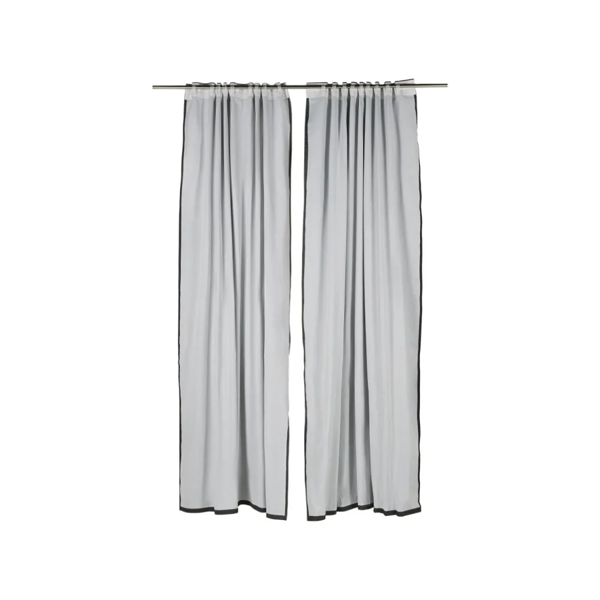 LIVARNO® Blackout-Vorhangschal-Set, 2-teilig (Grau) - B-Ware neuwertig