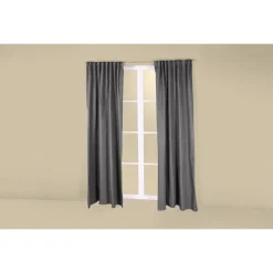 LIVARNO® Blackout-Vorhangschal-Set, 2-teilig (Grau) - B-Ware neuwertig