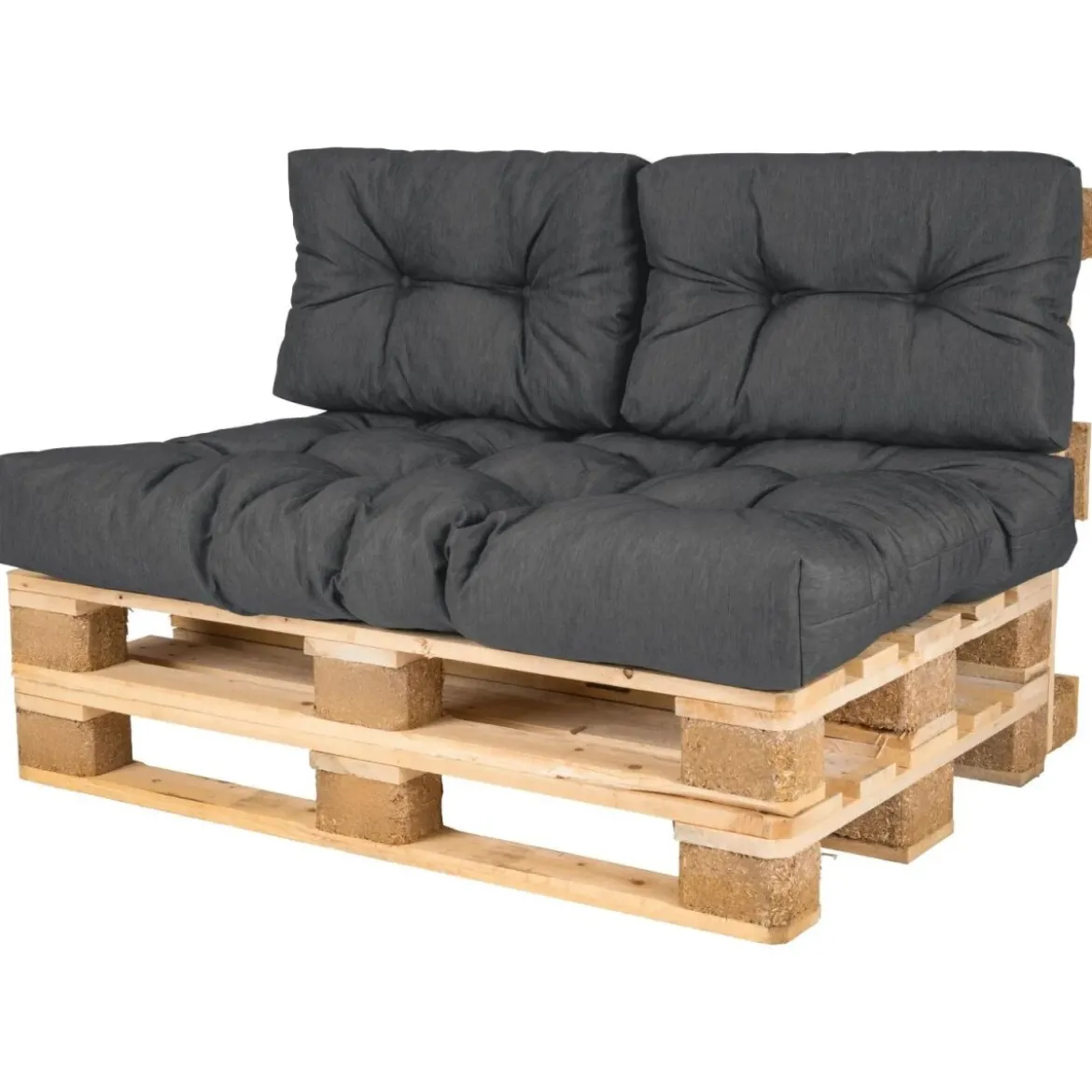 LIVARNO® Europaletten Sitz- und Rückenkissen, 3-teilig - B-Ware