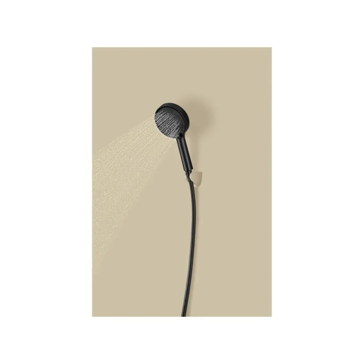 LIVARNO® Handbrause Wassersparend (schwarz satinmatt) - B-Ware Transportschaden Kosmetisch