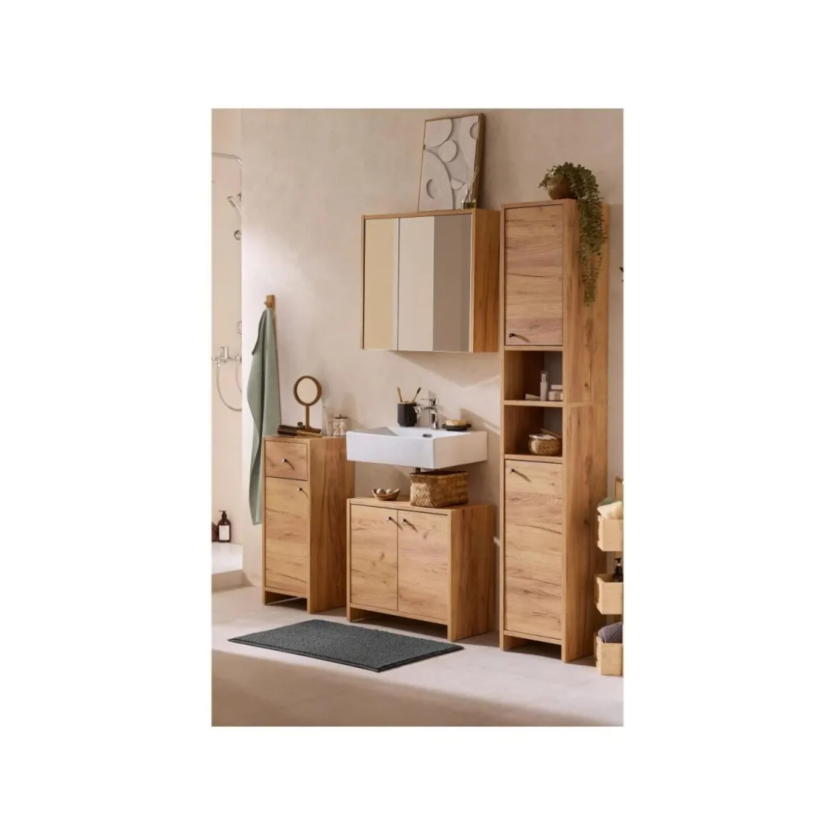 LIVARNO® Hochschrank Verona, in Wotan-Eiche - B-Ware