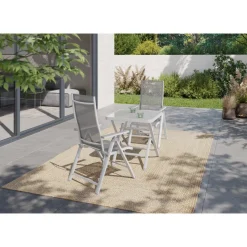 LIVARNO home Alu-Klappsessel Houston, 2er Set, weiß - B-Ware