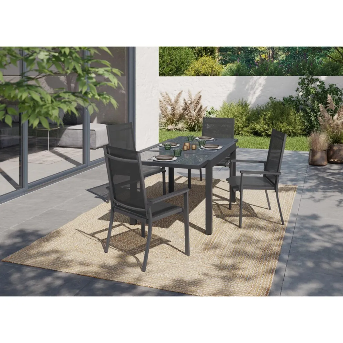 LIVARNO HOME Alu-Stapelsessel »Houston«, grau - B-Ware sehr gut