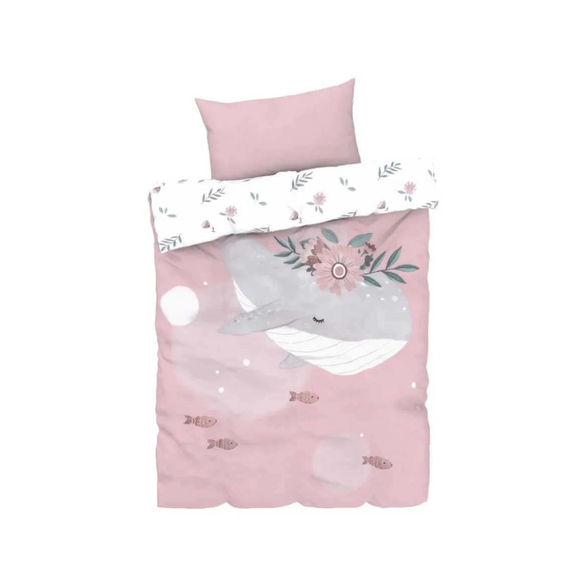 LIVARNO home Baby-Bettwäsche, 100 x 135 cm (Wal) - B-Ware neuwertig