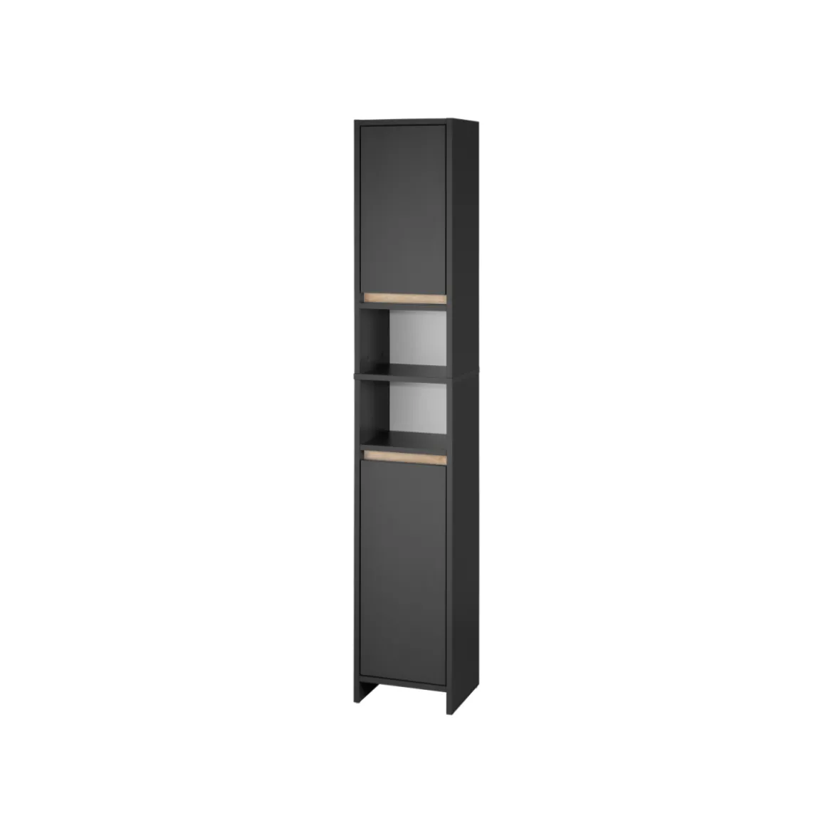 LIVARNO home Badezimmer-Hochschrank Oslo, anthrazit - B-Ware neuwertig