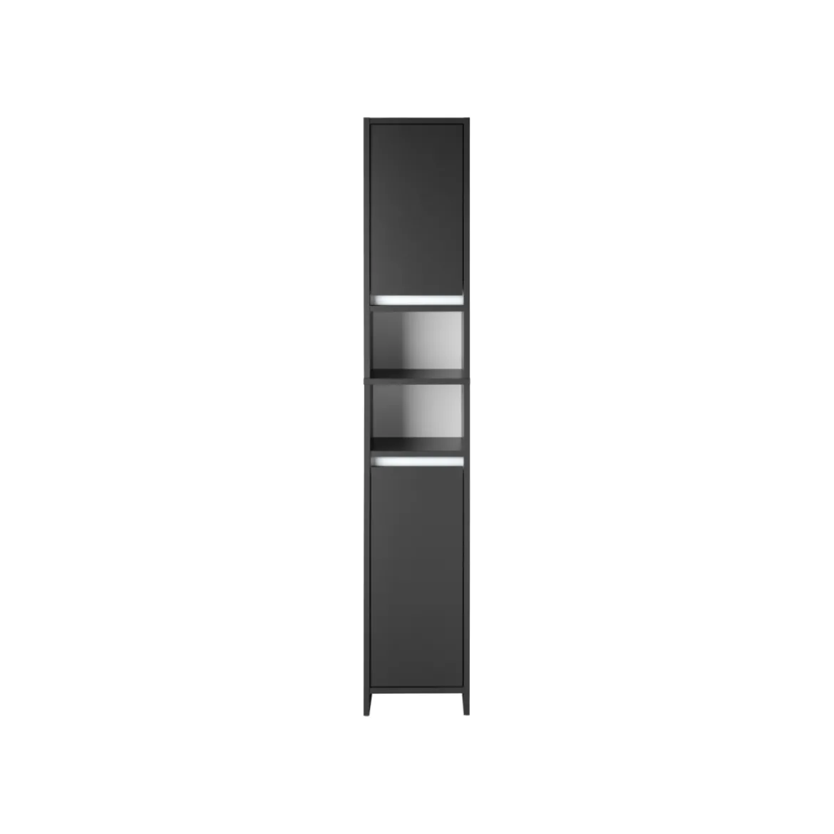 LIVARNO home Badezimmer-Hochschrank Oslo, anthrazit - B-Ware neuwertig