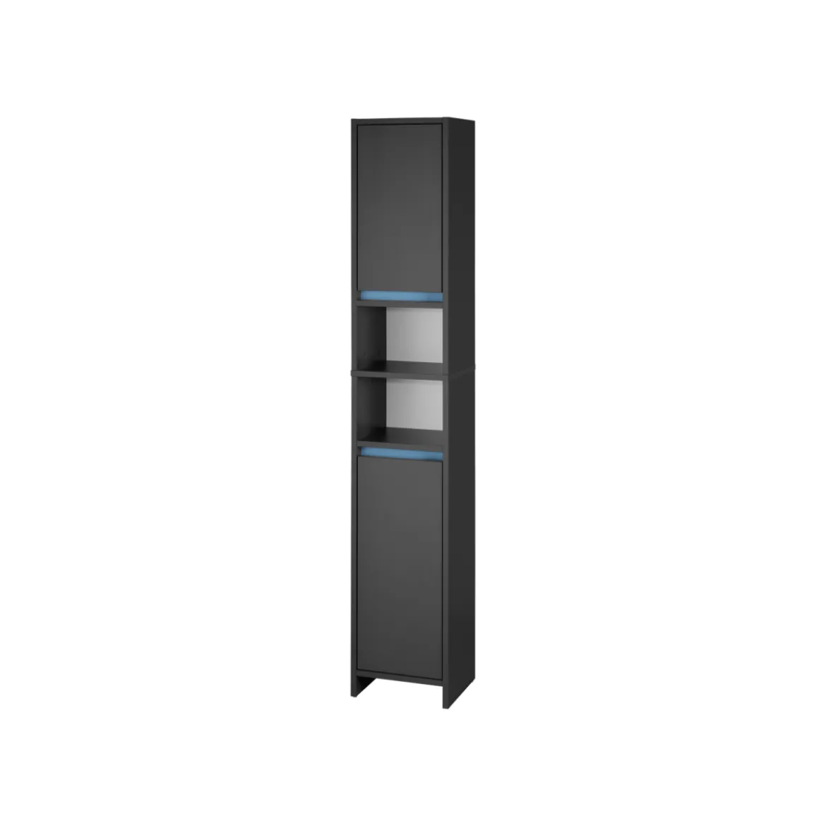 LIVARNO home Badezimmer-Hochschrank Oslo, anthrazit - B-Ware neuwertig