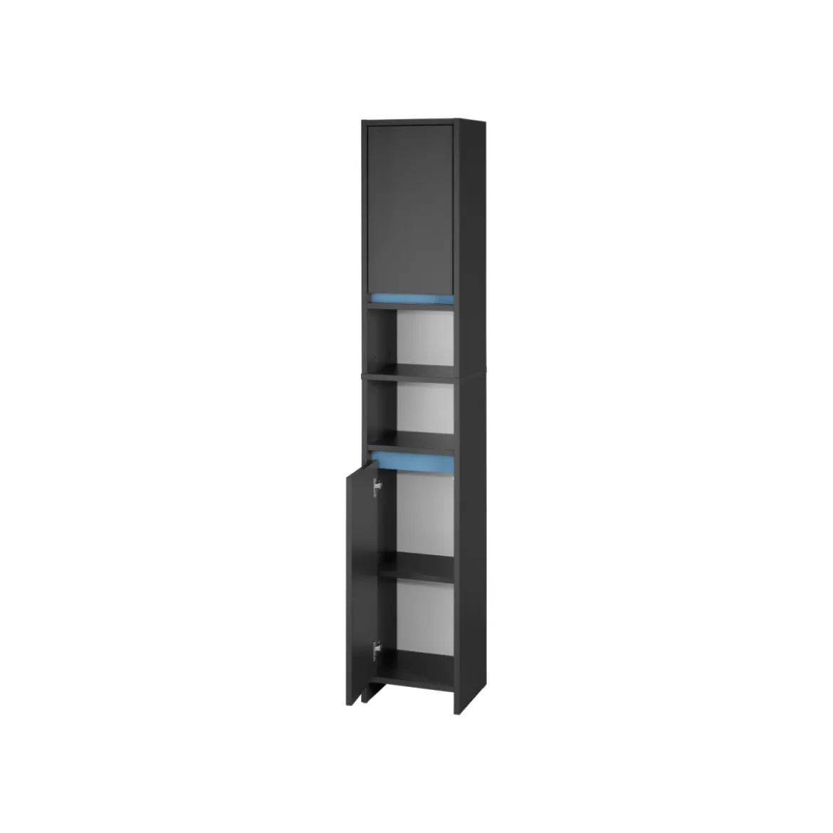 LIVARNO home Badezimmer-Hochschrank Oslo, anthrazit - B-Ware neuwertig
