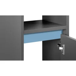 LIVARNO home Badezimmer-Hochschrank Oslo, anthrazit - B-Ware neuwertig