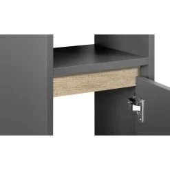 LIVARNO home Badezimmer-Hochschrank Oslo, anthrazit - B-Ware neuwertig
