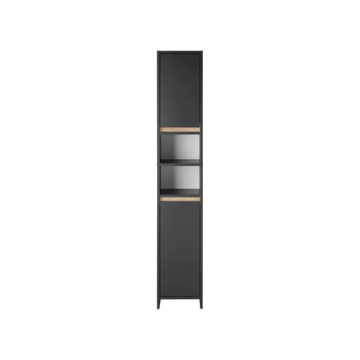 LIVARNO home Badezimmer-Hochschrank Oslo, anthrazit - B-Ware neuwertig