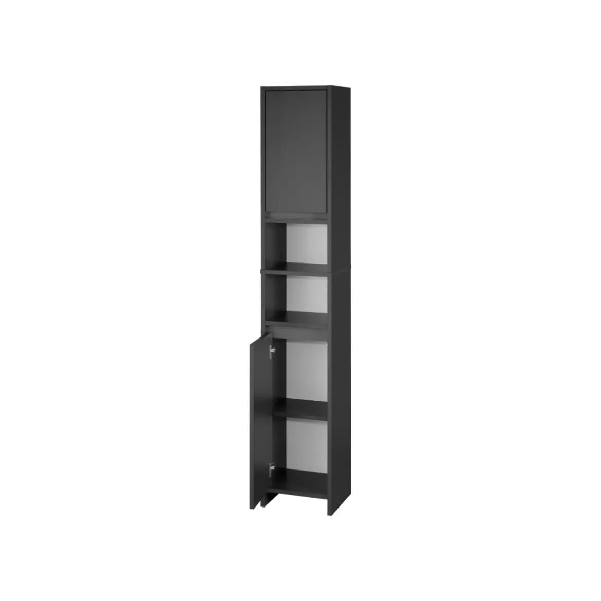 LIVARNO home Badezimmer-Hochschrank Oslo, anthrazit - B-Ware neuwertig