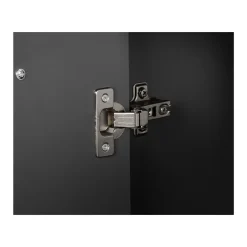 LIVARNO home Bad-Seitenschrank, mit Wellenoptik, schwarz - B-Ware sehr gut