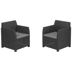 LIVARNO home Balkonmöbel-Set, mit Stauraumfunktion, 3-teilig - B-Ware