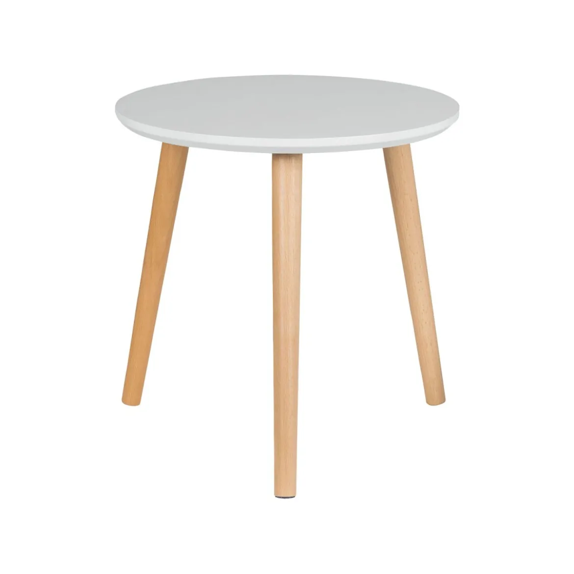 LIVARNO HOME Beistelltisch, aus Massivholz, Ø40cm (Weiß) - B-Ware Transportschaden Kosmetisch
