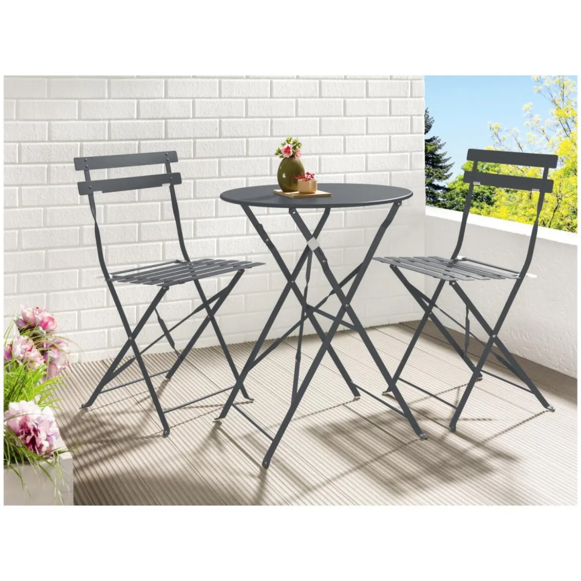 LIVARNO home Bistro-Set, mit Klappfunktion - B-Ware