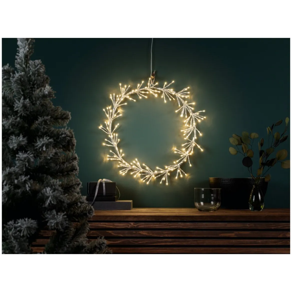 LIVARNO home Dekokranz, -stern Metall, 160 LEDs (Kranz) - B-Ware sehr gut