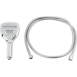 LIVARNO home Handbrause-Set, mit Wechselschalter, 3 Strahlarten, eckig - B-Ware Transportschaden Kosmetisch