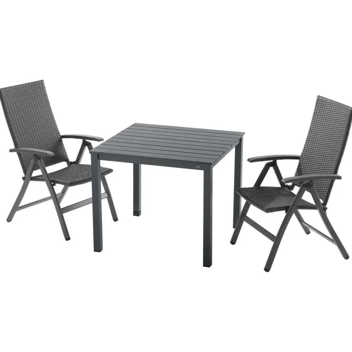 LIVARNO home Klappsessel »Valencia«, 2 Set, verstellbar, grau - B-Ware