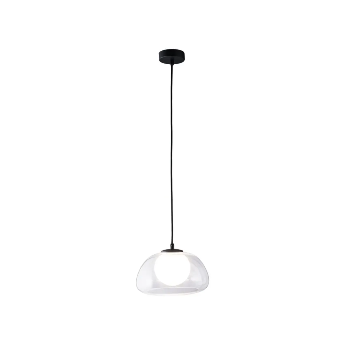 LIVARNO home LED-Pendelleuchte, Lampenschirm aus hochwertigem Glas (Transparent) - B-Ware neuwertig
