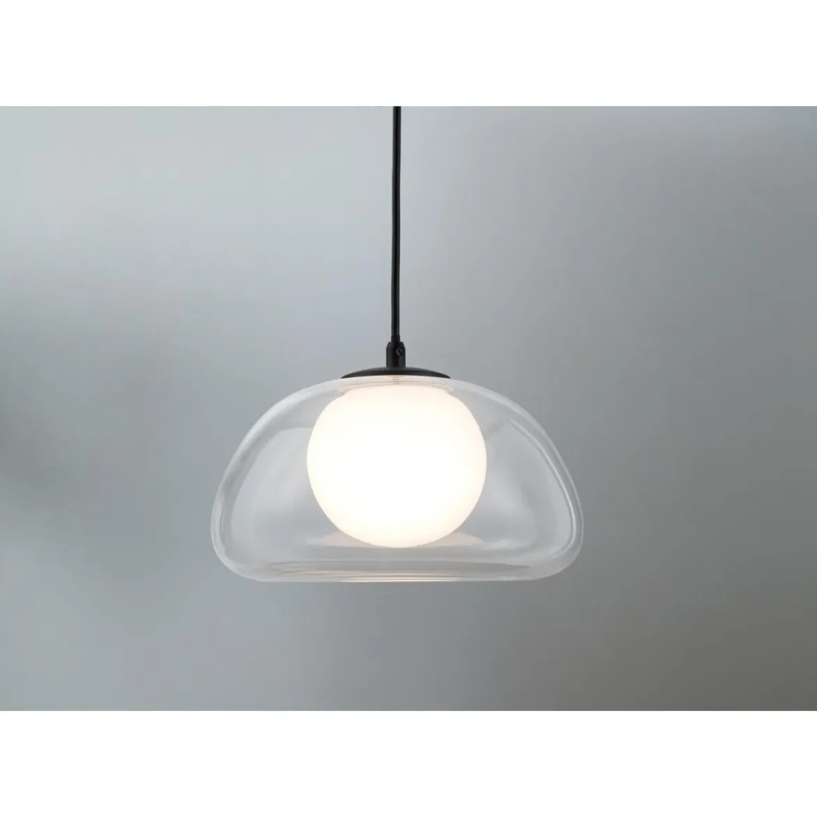 LIVARNO home LED-Pendelleuchte, Lampenschirm aus hochwertigem Glas (Transparent) - B-Ware neuwertig