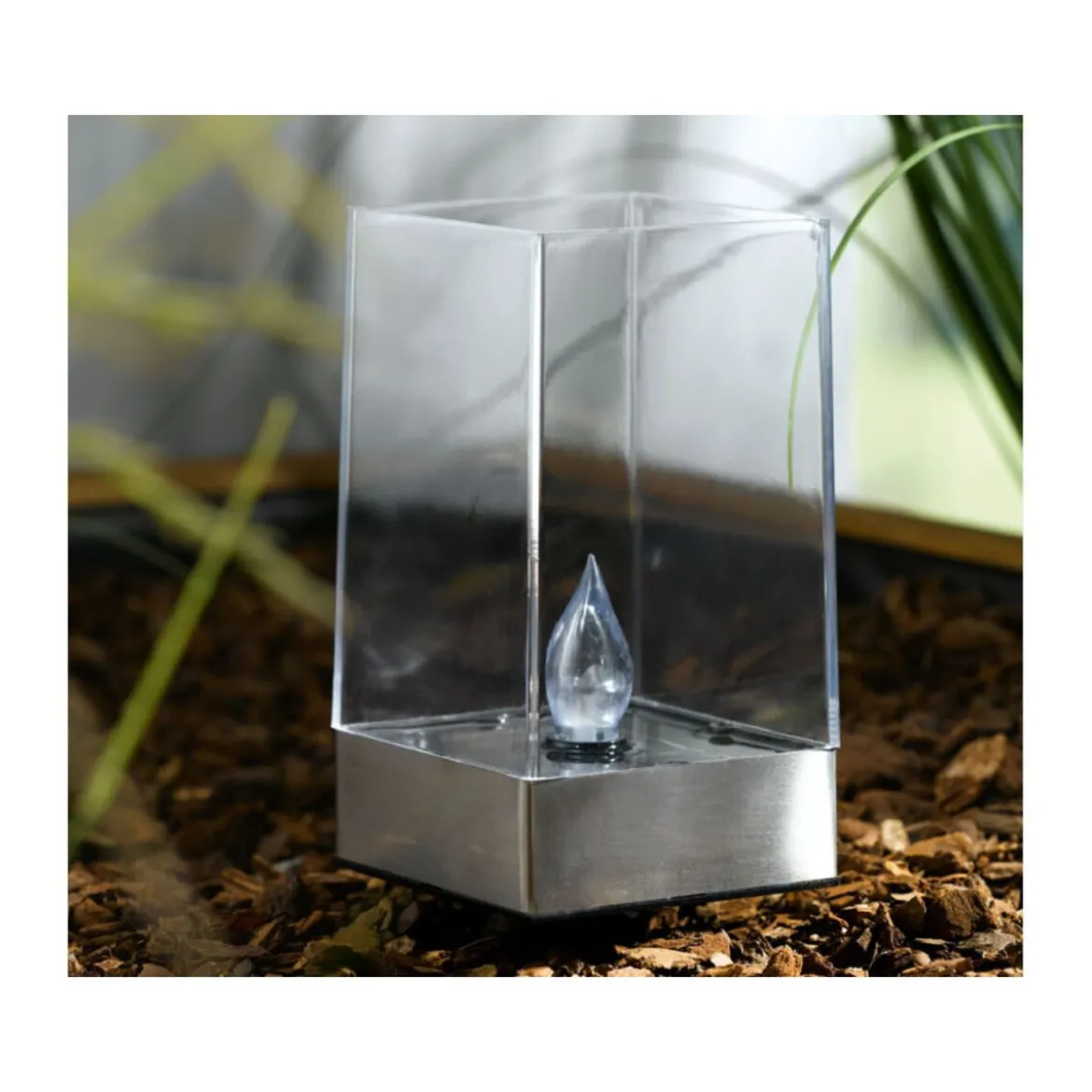 LIVARNO home LED-Solarfackel, mit realistischem Flackereffekt, Balkonleuchte/Bodenstecker - B-Ware neuwertig