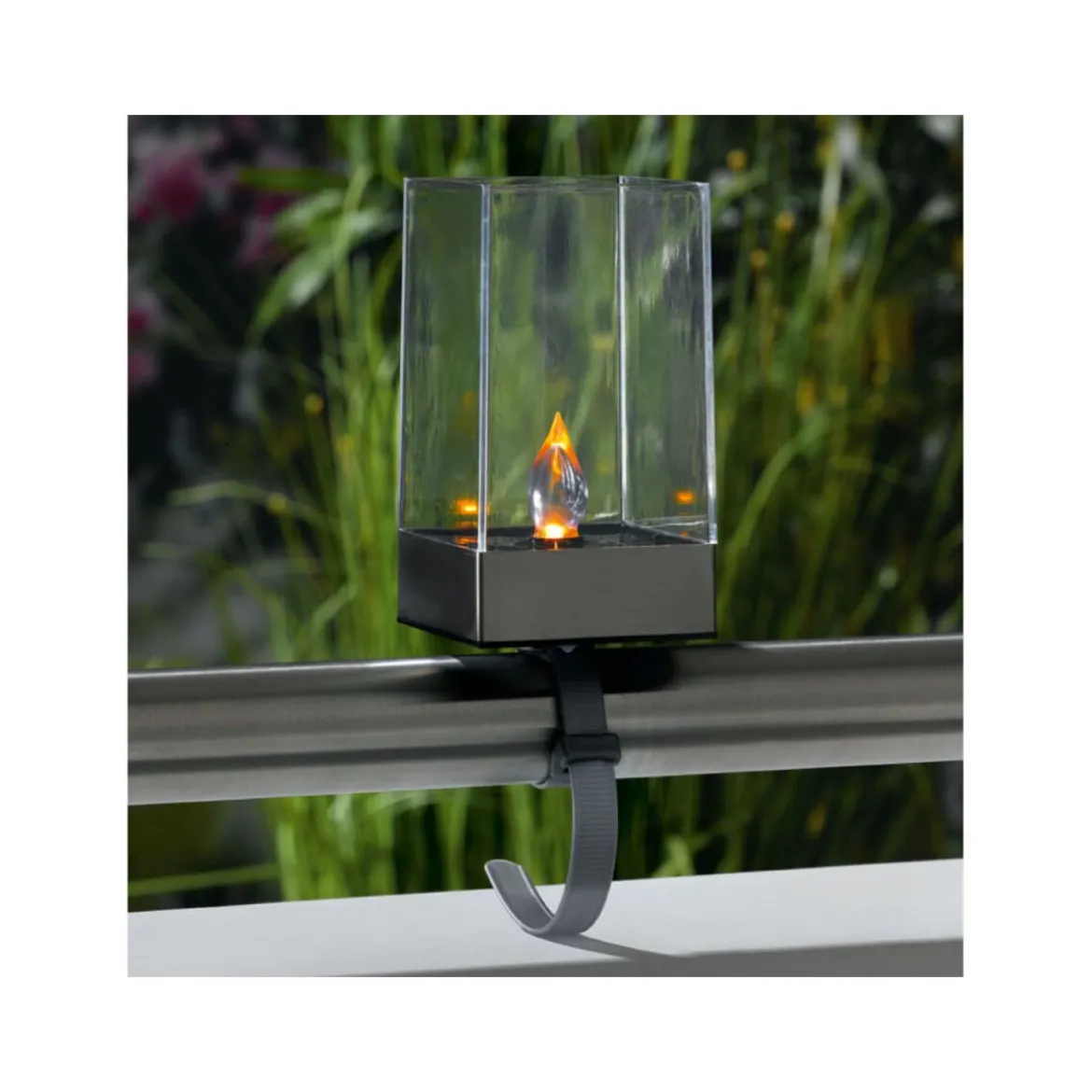 LIVARNO home LED-Solarfackel, mit realistischem Flackereffekt, Balkonleuchte/Bodenstecker - B-Ware neuwertig
