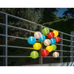 LIVARNO home LED Sommerlichterkette XXL, 15 LEDs, 17 m (Kugellaterne bunt) - B-Ware neuwertig