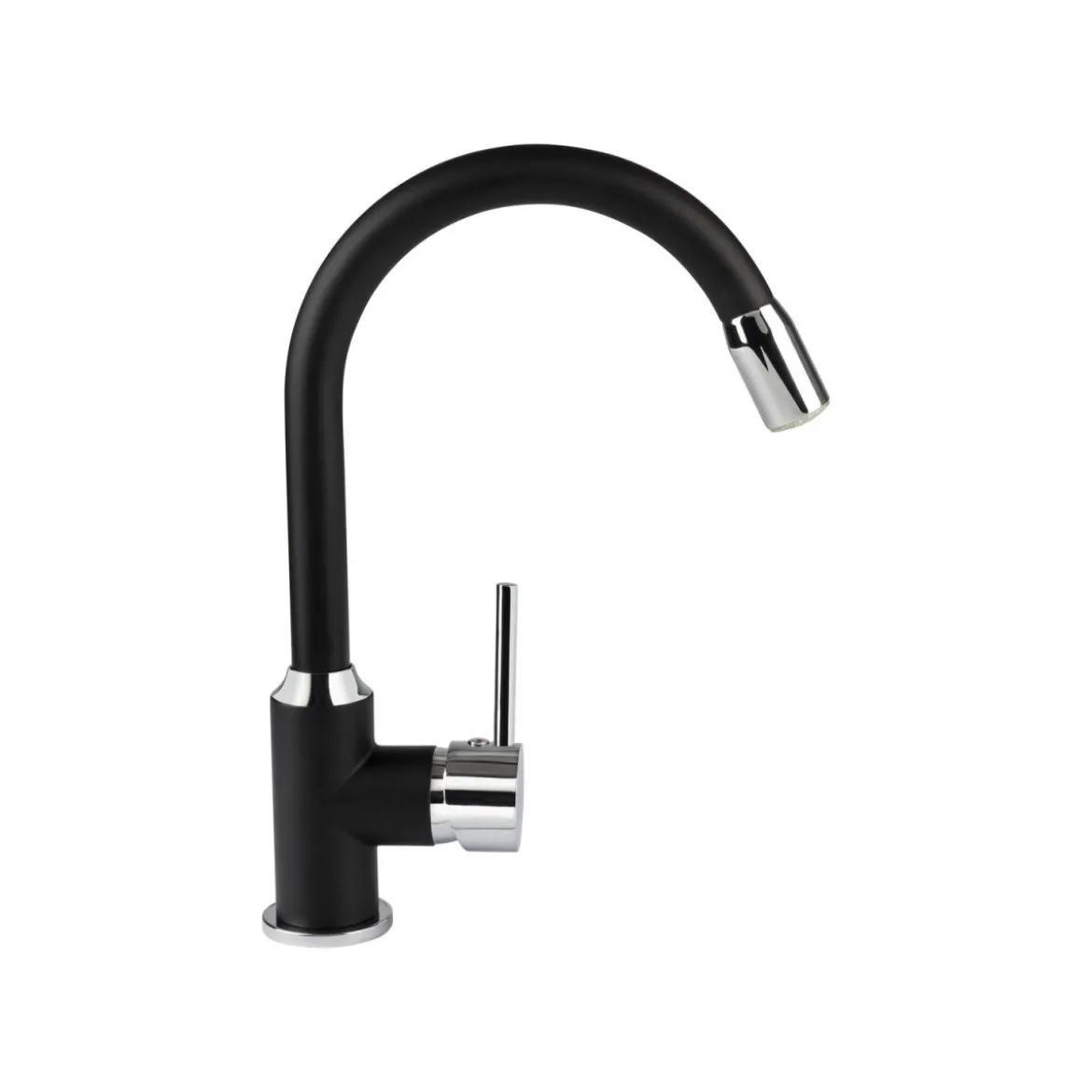 LIVARNO home LED-Spültischarmatur, 360° schwenkbar (chrom-schwarz) - B-Ware gut
