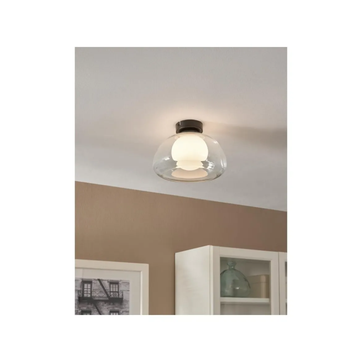 LIVARNO home LED-Wand- und Deckenleuchte, Lampenschirm aus hochwertigem Glas (Transparent) - B-Ware neuwertig