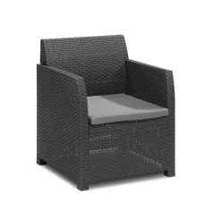 LIVARNO home Loungeset, 4-teilig, Pre Zero, anthrazit/grau - B-Ware sehr gut
