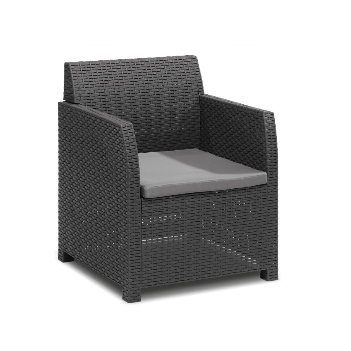 LIVARNO home Loungeset, 4-teilig, Pre Zero, anthrazit/grau - B-Ware sehr gut