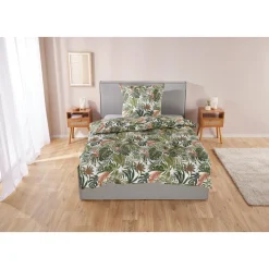 LIVARNO home Mikrofaser-Satin-Bettwäsche, atmungsaktiv, 155 x 220 cm - B-Ware
