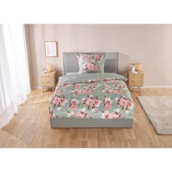 LIVARNO home Mikrofaser-Satin-Bettwäsche, atmungsaktiv, 155 x 220 cm - B-Ware